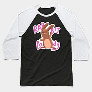 Rabbit Lady with cute bunny standing Baseball T-Shirt